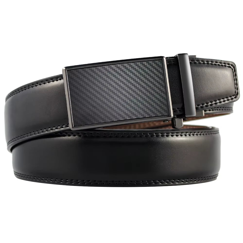 Mens Leather Belt Automatic Genuine Leather Belts Belt Male Leisure Fashion Ratchet Belts for Men Pants Waistband Ремень