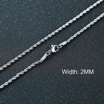 3-11Mm Cuban Chain Necklaces for Men Women,Punk Stainless Steel Curb Link Chain Collar,Jewelry Gift for Dad Husband BFF Birthday